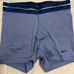 Light Blue Nike Pro Compression Shorts